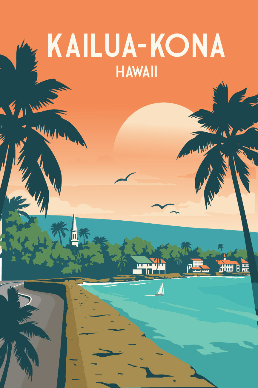 Kailua-Kona Hawaii Metal Sign image 0