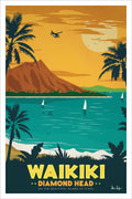 8" x 12" AA Waikiki Metal Sign • Made in Hawaii • Oahu image 0