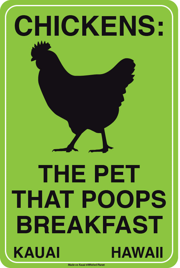 Chicken Poop 8" x 12" Metal Sign image 0