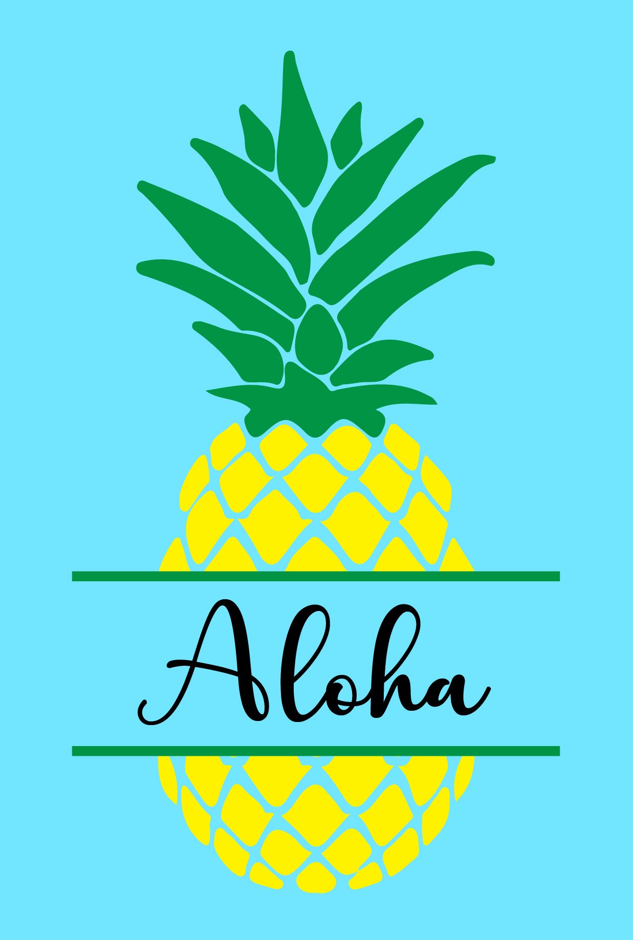 Aloha Pineapple Metal Sign image 0