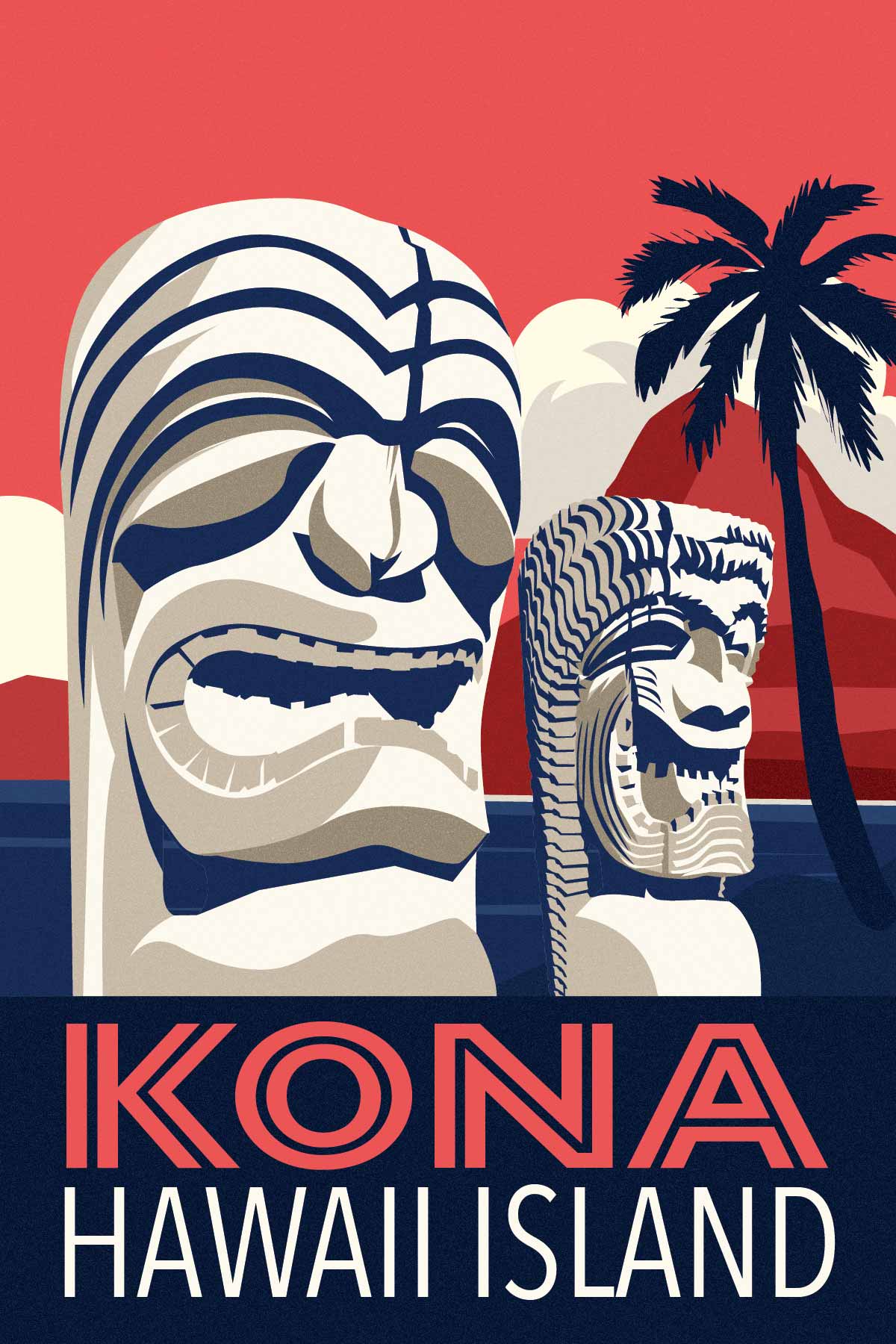Kona Tikis Hawaii Metal Sign image 0