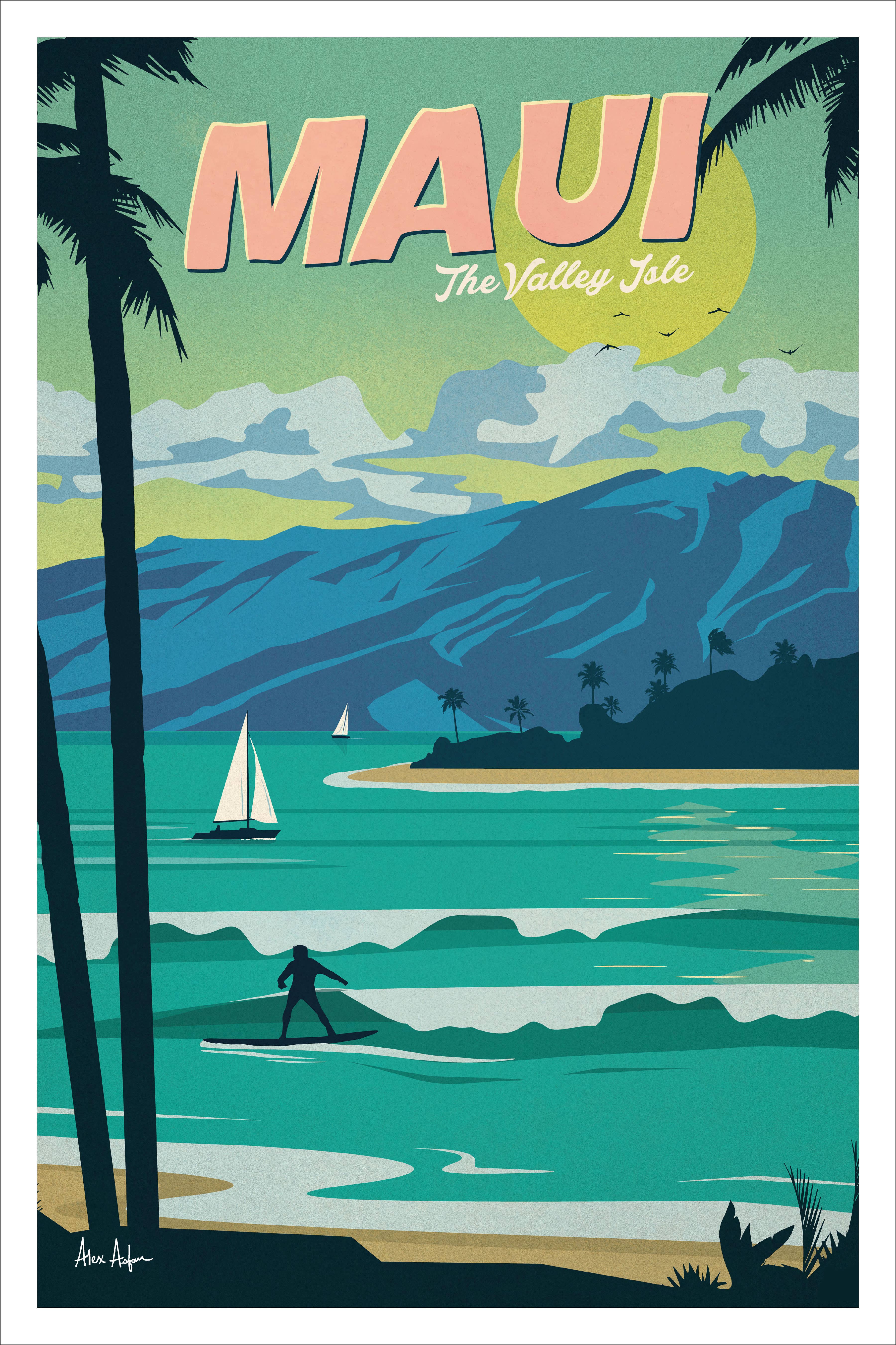 8" x 12" AA Maui Metal Sign • Made in Hawaii image 0