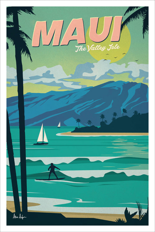 8" x 12" AA Maui Metal Sign • Made in Hawaii image 0