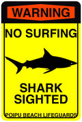 Shark Sighted Metal Sign image 0