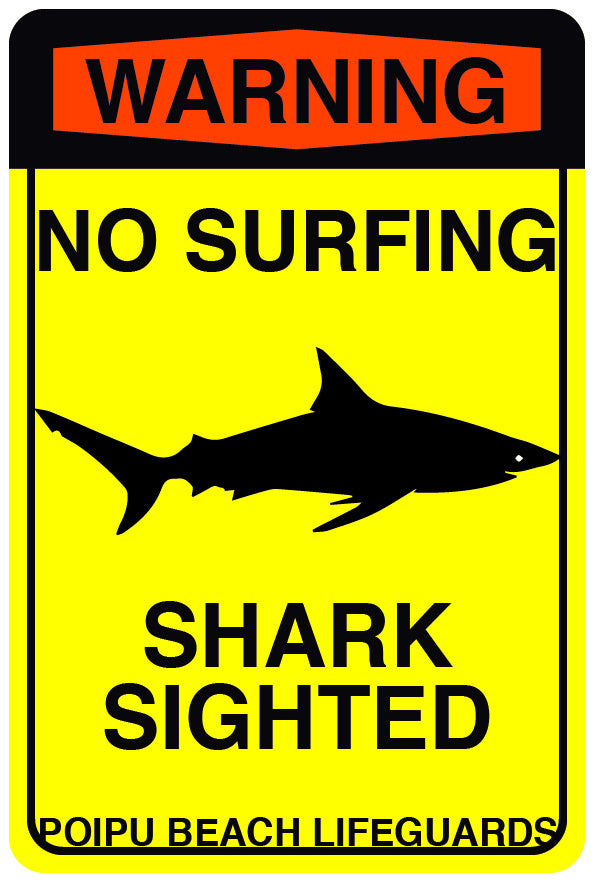 Shark Sighted Metal Sign image 0