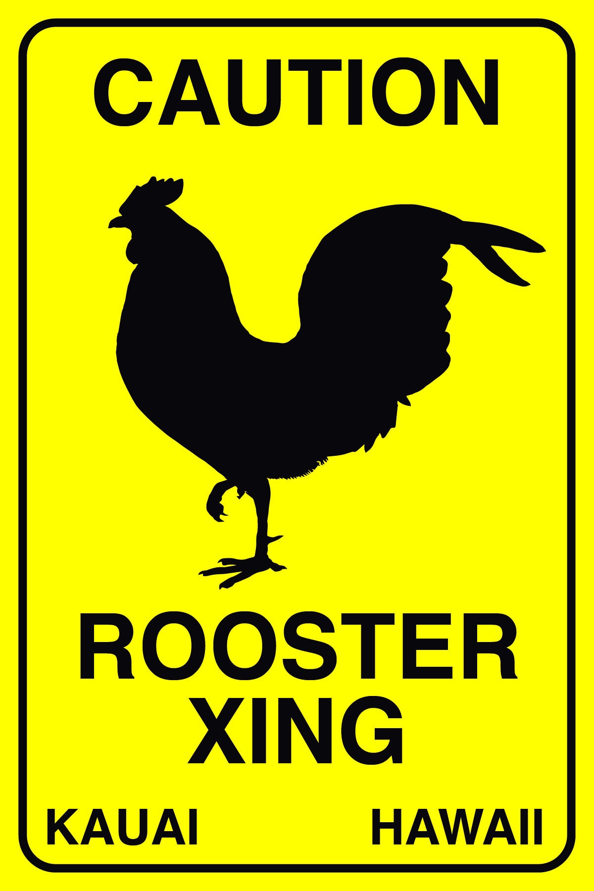 Rooster Crossing Metal Sign image 0