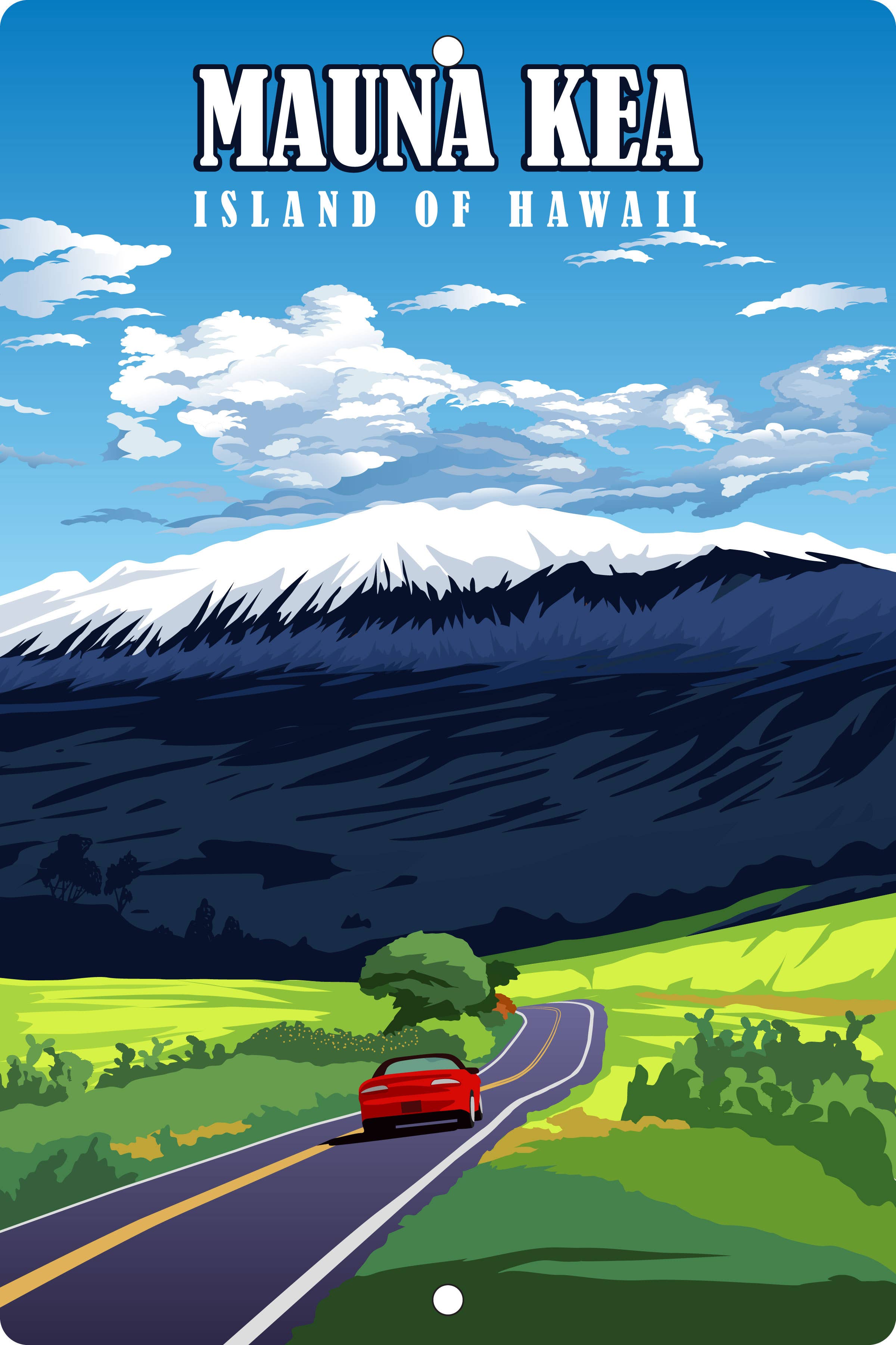 12" x 18" Maunakea Road Metal Sign image 0